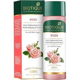 Biotique Pure Rose Water, Rejuvenating Mist For Face and Body Steam Distilled, for all Skin Types Rose Toner, 120ml