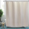 YISURE Extra Long Linen Textured Shower Curtain 220cm drop, Heavy
