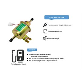 Universal 12V Heavy Duty Electric Fuel Pump HEP02A HEP-02A For Motorcycle Carburetor ATV Trucks Boats For Gas Diesel Engine 2.5-4 PSI