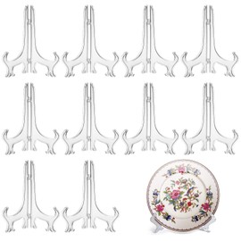 Plate Stand, Plate Holder, Picture Stand, Plate Holder Stand, Plastic Easels, Acrylic Easel Stand, Clear Display Easel, Display Stand, Plastic Display Easel, Pack of 10