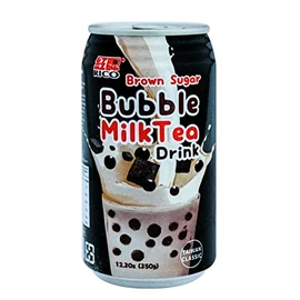 Taiwan Classic Bubble Milk Tea Drink 12.3 oz (Brown Sugar, 24 Count)