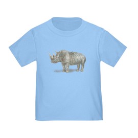 CafePress Rhino T Shirt Toddler Graphic Tee, 100% Cotton Baby Blue