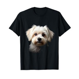 Black Maltese Dog Maltese Face T-Shirt