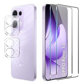 CAUHENYEE Schutzfolie für OPPO Reno 13 5G Panzerglas, [2+2] 2 Stück Schutzfolie + 2 Stück Kameraschutz, HD 9H Härte Glas-Displayschutzfolie