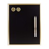 U Brands Magnetic Chalkboard, 11" x 14", Gold Metal Frame,