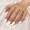 MRSCOL Press on Nails-White,Oval Press on Nails，Press on Nails Short