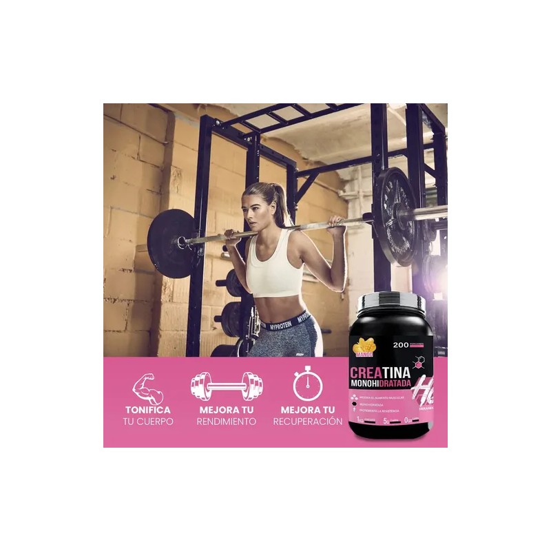 Creatina Monohidratada Heragen 1k 200 Sabores Mango