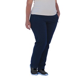 SCR SPORTSWEAR 28"/30"/32"/34"/36" Inseam Women's Soft Pull-on High Waist Slimming Casual-Athletic-Yoga Pants Straight Leg Sweatpants XS-5X (3X (W) x 32L-K163, Navy)