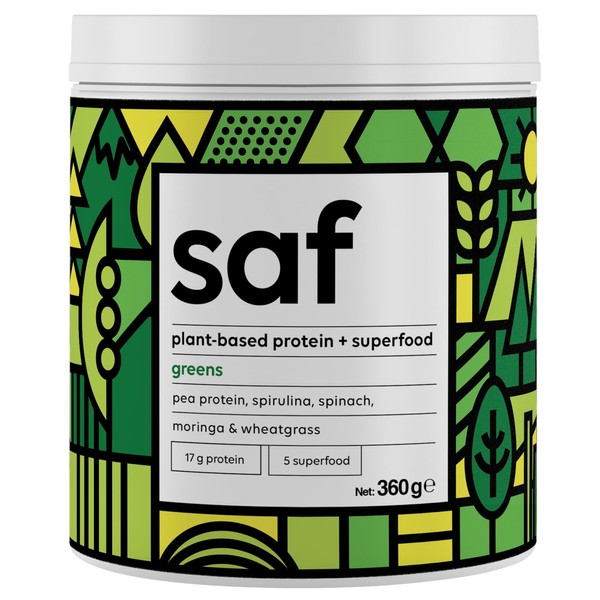 Saf Nutrition Bitkisel Protein + Superfood Mix, Greens (360 Gr)