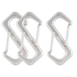 SHONAN Mosquetón de puerta de alambre en forma de S, 2-1/3 pulgadas de doble cara, clip de acero inoxidable S clips de doble mosquetones