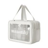 Large Clear Wash Bag, Dry Wet Segregation Toiletry Bag with