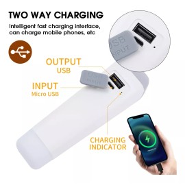 Smiling Shark Mini Linterna Shark2 Impermeable Doble Función Portátil