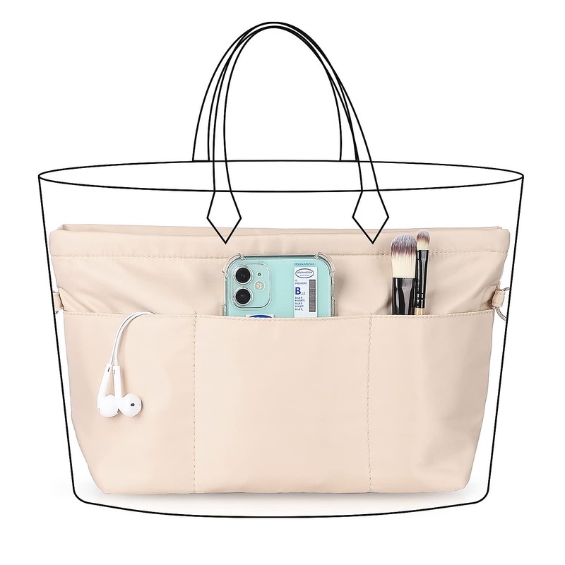 Etercycle Handbag Organiser, Nylon Bag Organiser with Key Ring, Inner