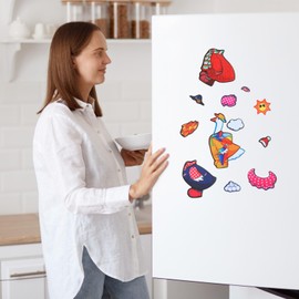 GlamSpark 12 Pcs Magnetic Goose Dress up Set for All-Seasons, Funny Goose Fridge Magnets for Refrigerators, Home & Office Decoration