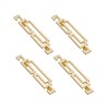 WJXFHTD 4PCS Art Decor Drawer Pulls, Chinese Hollow Gold Handle