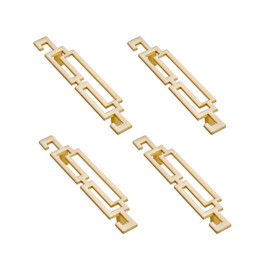WJXFHTD 4PCS Art Decor Drawer Pulls, Chinese Hollow Gold Handle Gold Cabinet Handles Zinc Alloy Cabinet Handles Golden Cabinet Hardware (Hole spacing: 96mm)