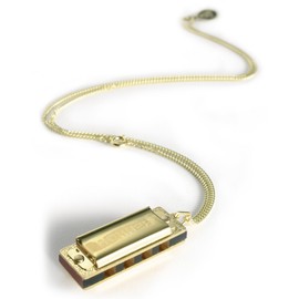 Hohner 110 Gold Plated Little Lady Harmonica with Necklace