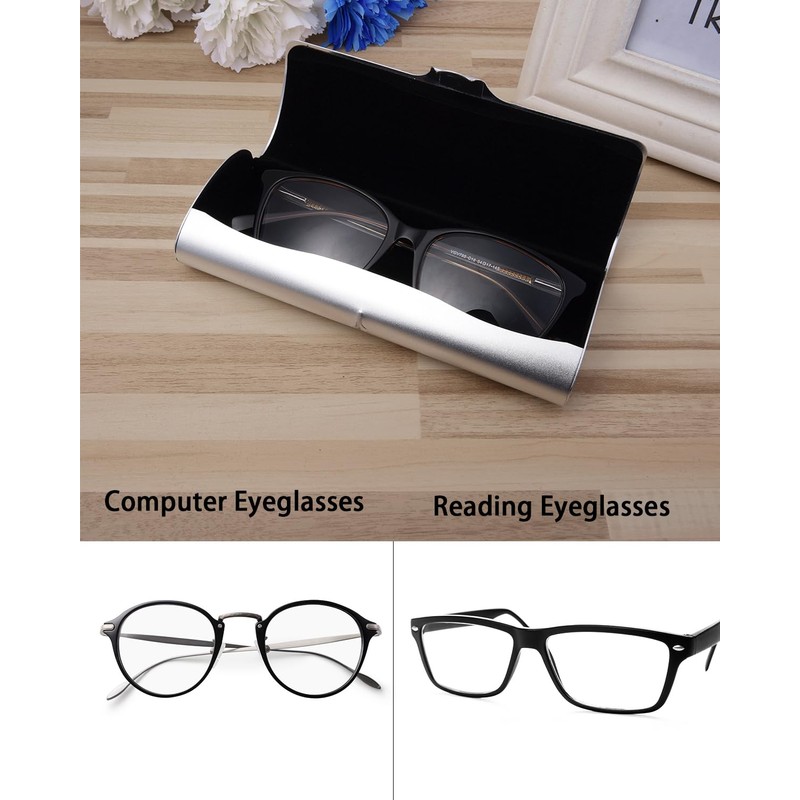 Philley Aluminum Ultra-Light Eyeglasses Case Hard Shell Nearsighted Glasses Case