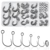 Inline Single Hooks Kit, 185pcs Single Replacement Hooks for Hard