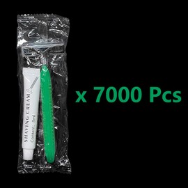 (7000 Pack) Kheoxusa Disposable Razors,Disposable Razors for Men,Mens Disposable Razors,Bulk Razors Disposable Individually Wrapped,Twin Blades Disposable Razor Packed for Lady,Men,Women,Tattoo-Green
