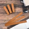 10 Pcs Brown Lychee Stria Leather Wall Hooks, Leather Curtain