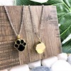 IN SELECT Gold Paw Locket Memorial Cremation Urn Necklace for