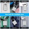 KENRONE Fingerprint Padlock, Biometric Smart Lock, Silver, Waterproof Locker Lock