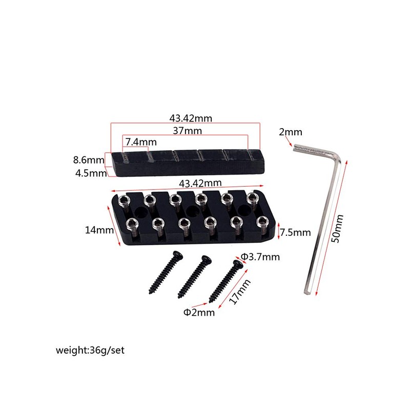 Alnicov Headless Guitar 6 String Locking Nut Stop Nuts Guitars