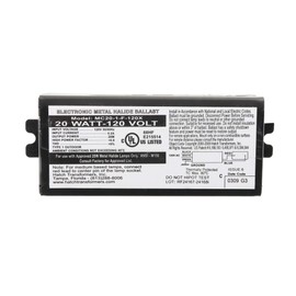 Hatch MC20-1-F-120X Electronic MH Metal Halide Ballast, 1-Lamp, M156, 20W, 120V