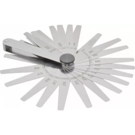 Starrett 26 Piece, 0.0015 to 0.025" Thick, Tapered Feeler Gage Set 3-1/32" Le...