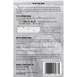 Haydel's Game Calls Inc. TP-05 Teal Duck Call Pack. Includes The BT-85 Blue Winged Teal Call and The MP-90 Produces The Green Winged Teal Peeps