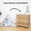 OIAHOMY Laundry Hamper with Lid, 135L Clothes Hamper with 3