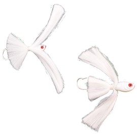 Last Cast Tackle White 6oz & 24oz Bucktail Tandem Parachute Trolling Rig #1050-W