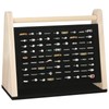 KUKUVR Wooden Ring Display Stand, Velvet 9 Slot Jewelry Organizer