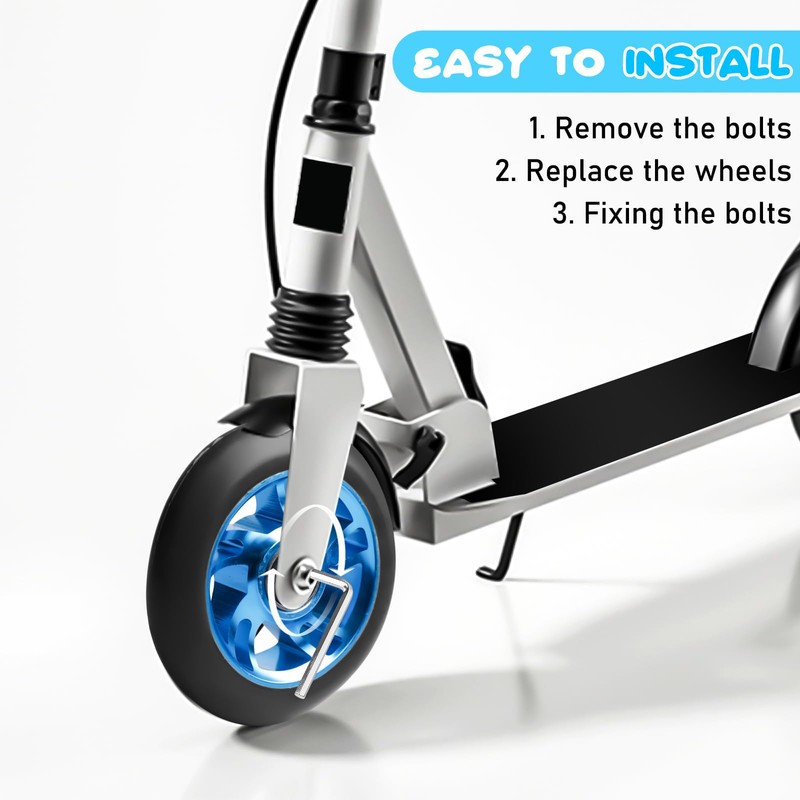 Pack of 2 Stunt Scooter Wheels, 100 x 24 mm
