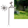 Wind Spinners Iron Hummingbird Metal Windmill Wind Sculpture for Outdoor