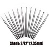 Luo ke 12 Pcs Round Ball Burr - 3/32'' Shank