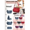 T.Y.ryanryan Women's Shoulder Bag, Lightweight Nylon Crossbody Bag, Pink