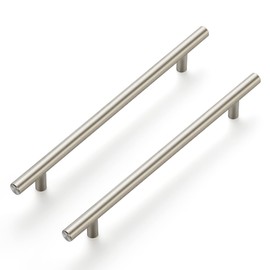 Ravinte 10 Pack 10 Inch Cabinet Handles Brushed Nickel Stainless Steel Cabinet Handles Kitchen Cupboard Pulls 7-1/2" Hole Center