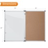 VIZ-PRO Tamperproof Lockable Cork Noticeboard Class 1 Aluminium Framed 48x36