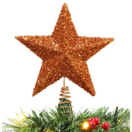 Christmas Concepts® 28cm Sparkly Tree Top Star - Luxury Christmas Decorations (Copper)