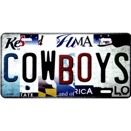 Cowboys Strip Art Novelty Metal License Plate Tag Tag LP-13151