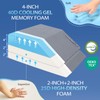 Wellsin 2 Height Adjustable Wedge Leg Pillow for Elevation, Memory