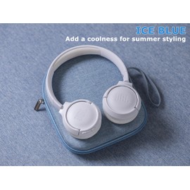 Ginsco Case Compatible with JBL Tune 510BT/520BT/500BT with Sony WH-CH520/510, Ultra-Slim Hard Shell Headphone Case for On Ear Headphones (Light Blue)