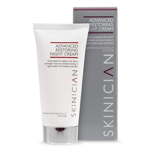 SKINICIAN Advanced Restoring Night Cream - Anti-Ageing Face Cream with Vitamin C - Regenacell Formula for Younger Looking Skin in 4 Weeks - Evening Skincare - Vegan & Cruelty Free (50ml)