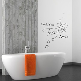 Lchen LC-Trading Soak Your Troubles Away PVC Wall Sticker Decal Home Bathroom Background Decor Removable