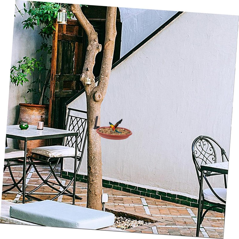 COLLBATH Tree Mounted Bird Bath Feeder Versatile Outdoor Water Bowl