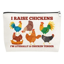 Mxrymvu Chicken Lovers Gift Makeup Bag Chicken Gifts for Women Chicken Themed Gifts for Niece Friend Farmer Cosmetic Bag Funny Farm Animal Gift for Graduation Birthday Zipper Pouch Travel Bags