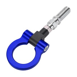 Hihaha Tow Hook/Universal Car Front Bumper Towing Hook/Durable Metal Rotary Tow Hook Ring 19cm 2.5mm 1pcs Blue