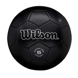 WILSON Balón de fútbol Tradicional, Color Negro, Talla 5